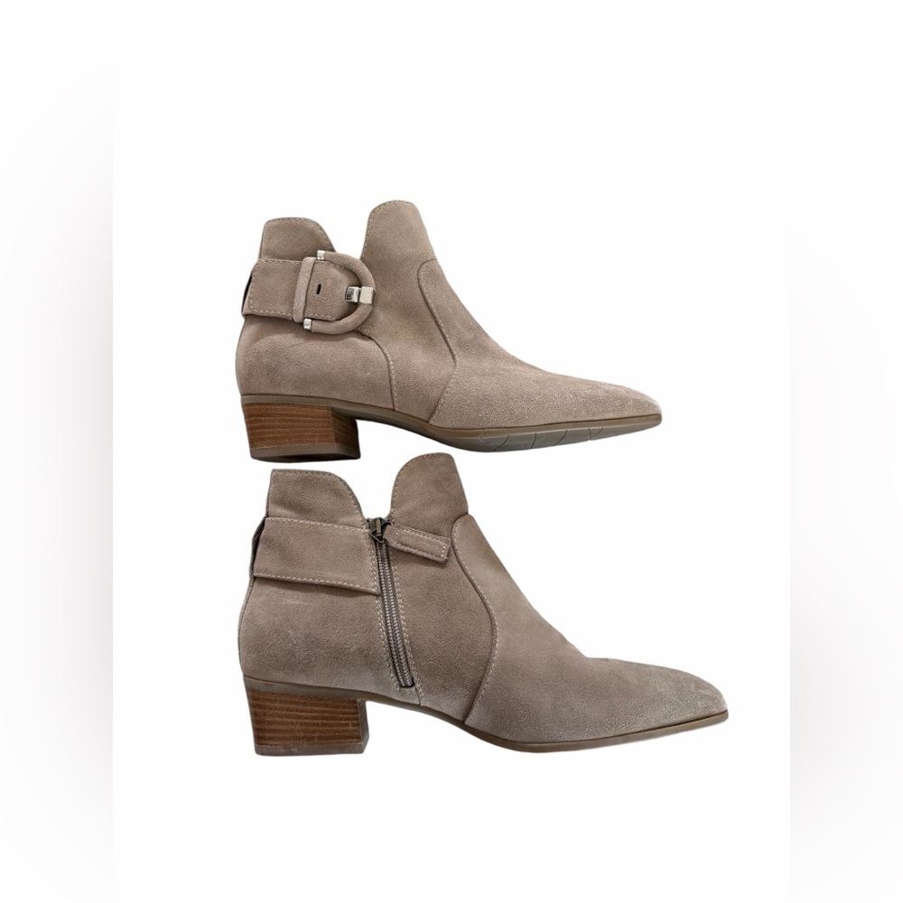 Aquatalia Fiamma Weatherproof Taupe Suede Almond Toe Bootie Weatherproof Size 9 - Picture 6 of 11